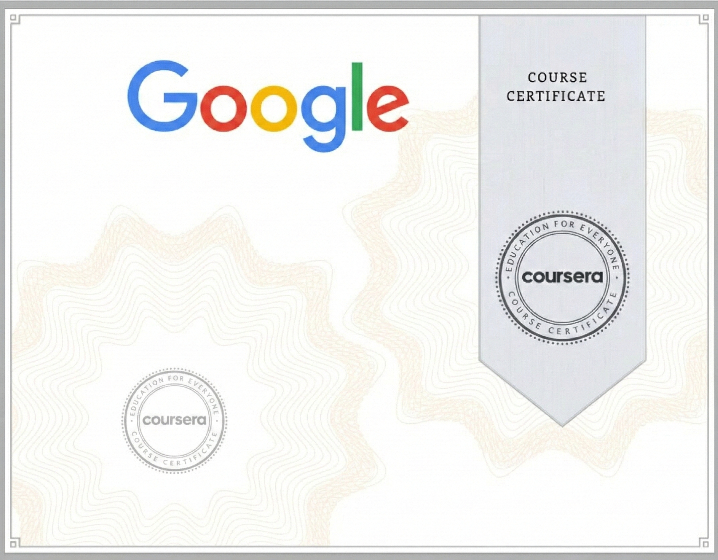 Google Digital Marketing Fundamentals Certificate