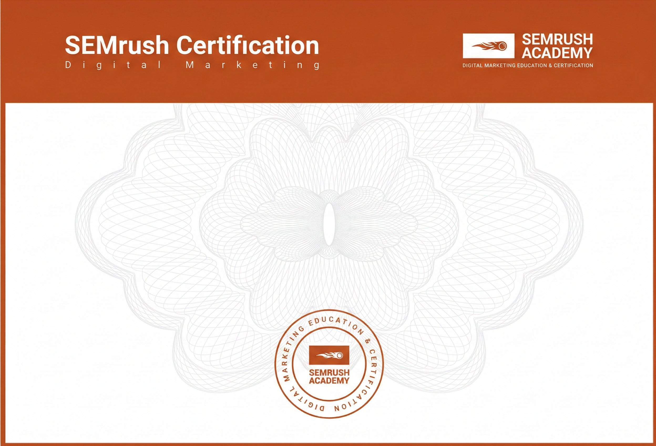 Semrush SEO Fundamentals Certificate